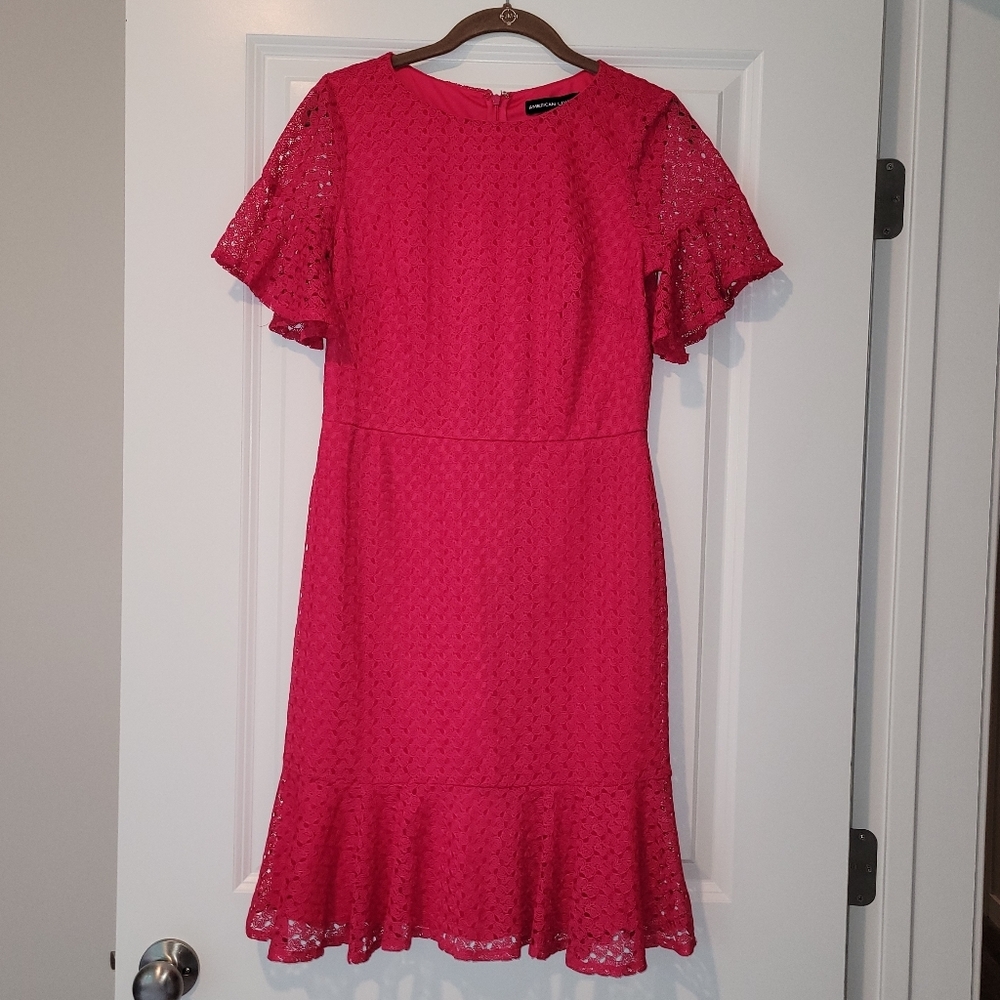 American Living Pink Lace‎ overlay dress